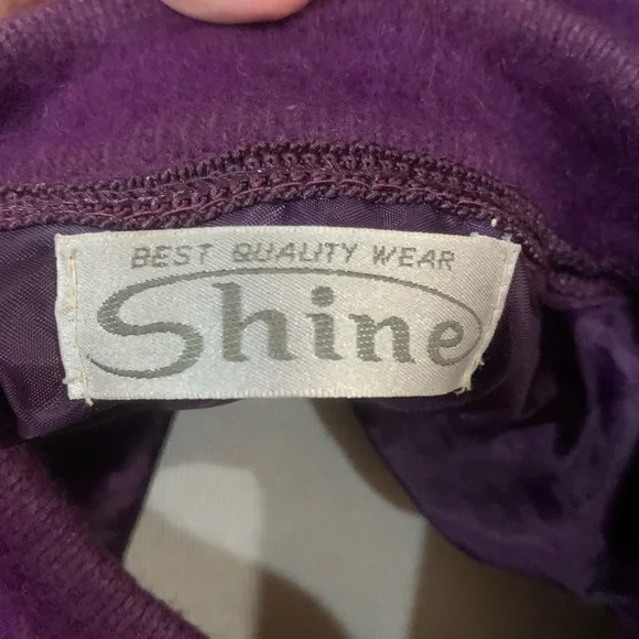 Angora blend purple beaded embroidered lined cardigan - Picture 8 of 10